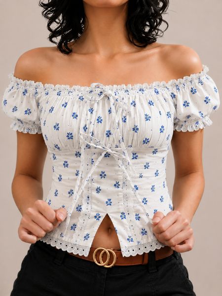 Cottagecore Off-Shoulder Top