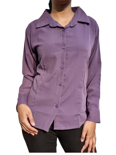 Lace-Up Back Blush Shirt